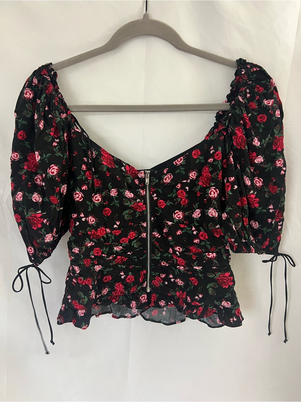 Women’s FOR LOVE AND LEMONS Tainted Button Rose Top - Picture 3 of 6